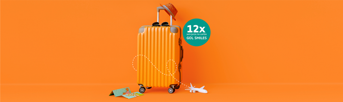 Viagens em até 12 vezes sem juros no cartão GOL Smiles
